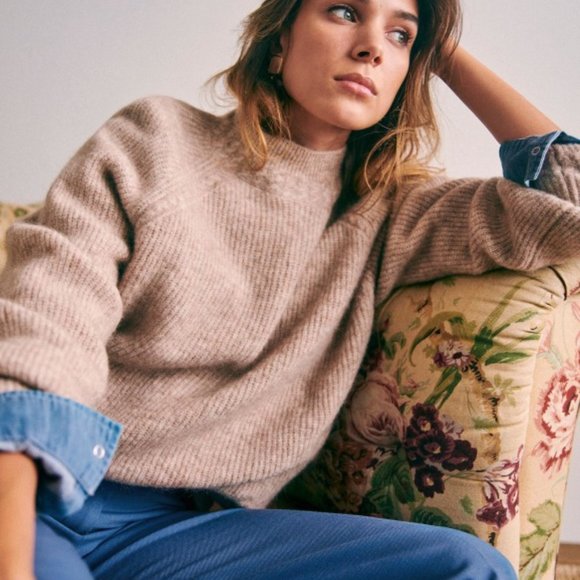 Sezane Sweaters - Sezane Otis Jumper in Beige (34/XS)